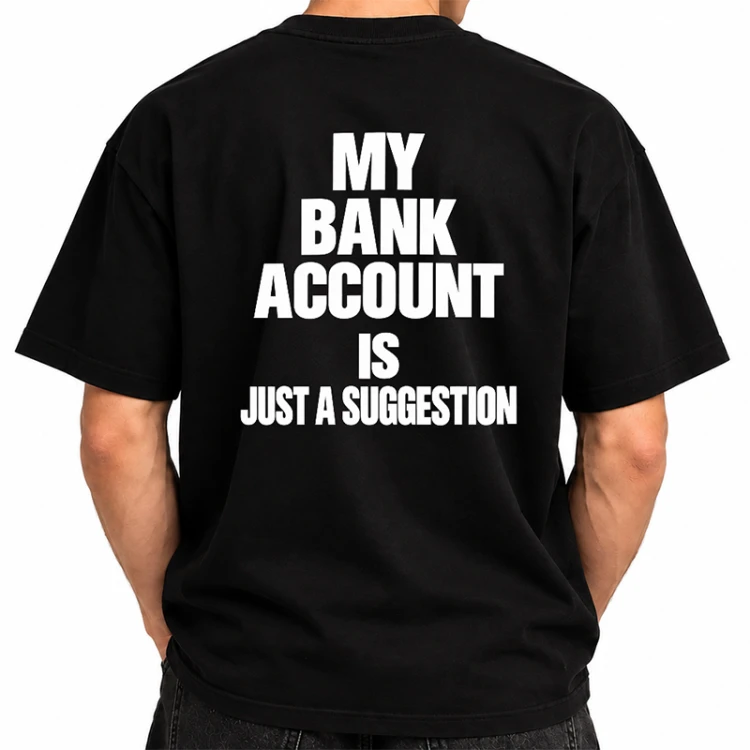 Śmieszny T-shirt męski z dużym nadrukiem na plecach sprawdzi się jako prezent dla faceta z poczuciem humoru.