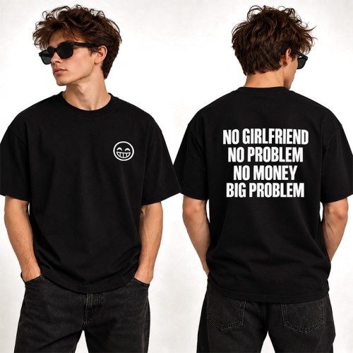 Czarny T-shirt dla singla z zabawnym napisem to ciekawy pomysł na prezent dla faceta.