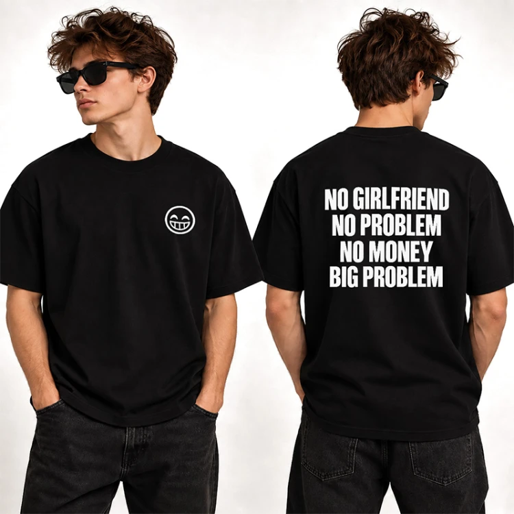 Czarny T-shirt dla singla z zabawnym napisem to ciekawy pomysł na prezent dla faceta.