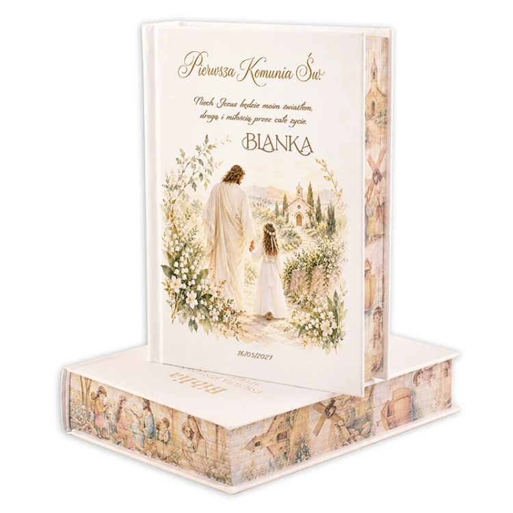 Personalizowana Biblia na Pierwszą Komunię Świętą.