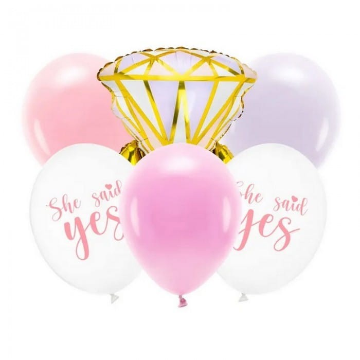 ZESTAW balonów mix wzorów na Wieczór Panieński 6szt