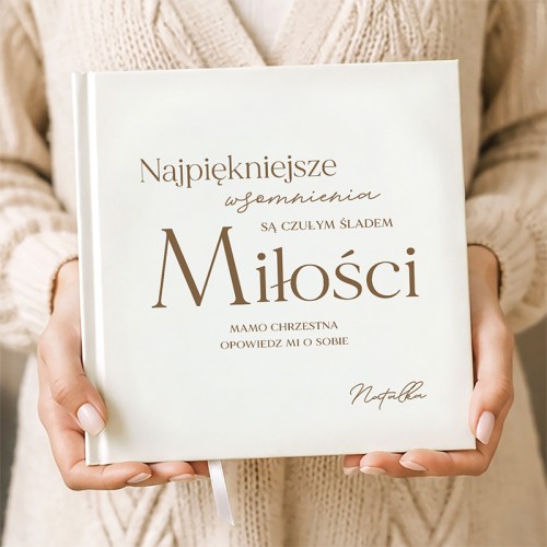 Personalizowana książka Opowiedz mi o sobie prezent dla Mamy Chrzestnej