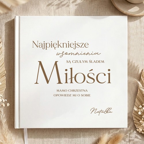 Książka ze wspomnieniami dla Mamy Chrzestnej na prezent
