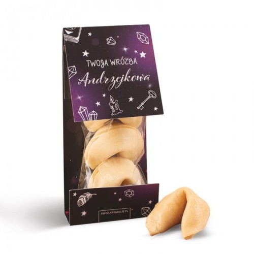 CIASTECZKA z wróżbą w ozdobnym opakowaniu na Andrzejki