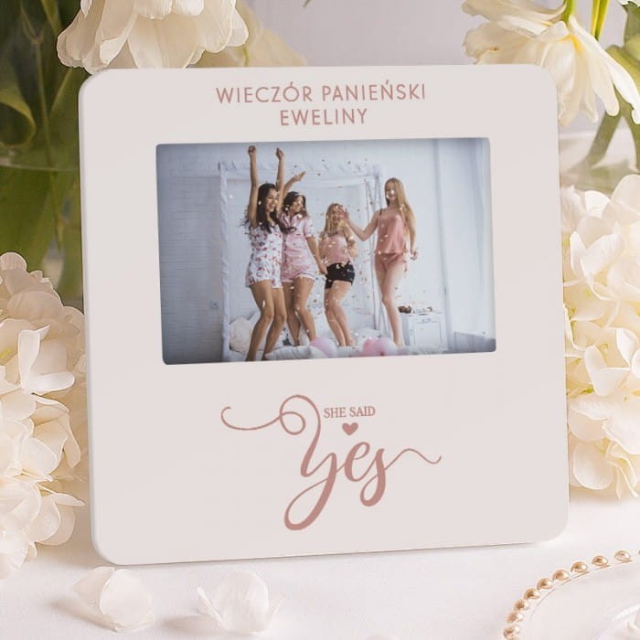 RAMKA na zdjęcie She Said Yes! Prezent dla przyszłej panny młodej