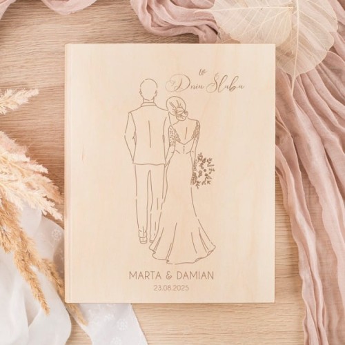 PUDEŁKO z kopertą na pieniądze i życzeniami na ślub Kontur Młodej Pary