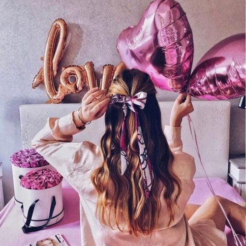 BALON foliowy Serce 45cm CIEMNORÓŻOWY