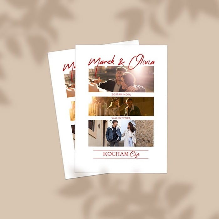 MAGNES z Waszymi zdjęciami Prezent na Walentynki dla Drugiej Połówki