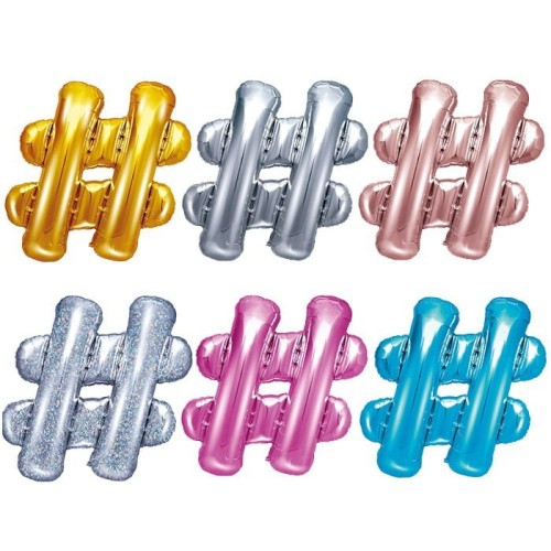 BALON foliowy HASHTAG 35cm