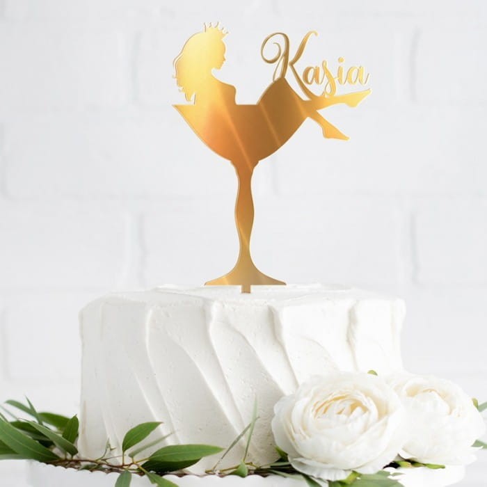 KONTUR topper na tort lustrzany Królowa Nocy Z IMIENIEM HIT!