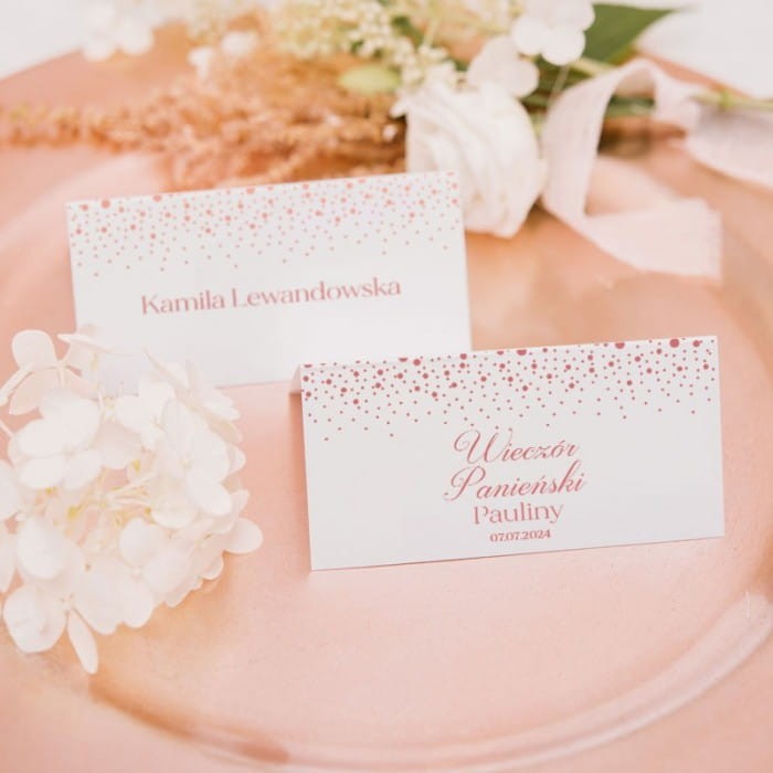 WINIETKA z połyskującym nadrukiem Rose Gold