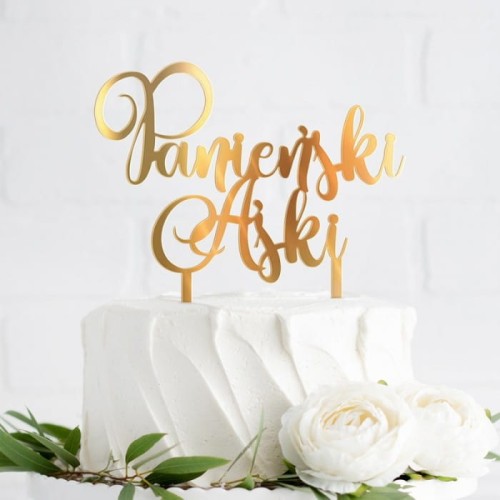 KONTUR topper lustrzany na tort Panieński Z IMIENIEM HIT!