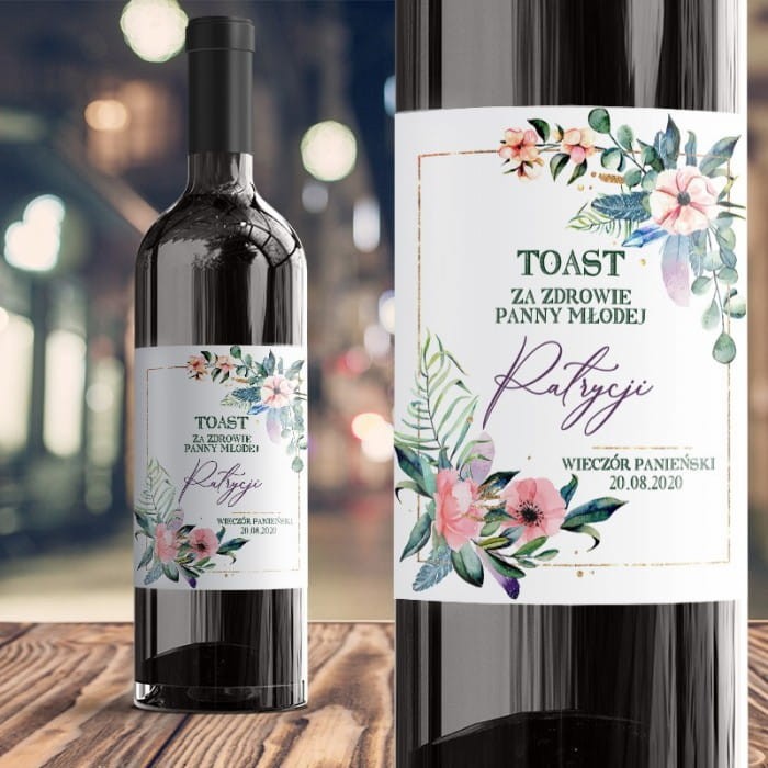 ETYKIETA na Wino personalizowana Eukaliptus