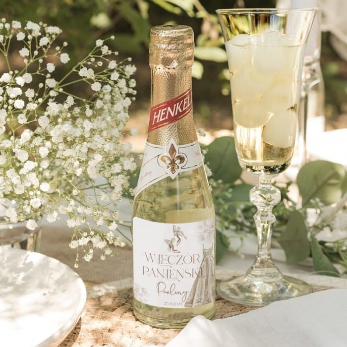 MINI SZAMPAN podziękowanie dla dziewczyn Wieczór Panieński w plenerze (+etykieta)