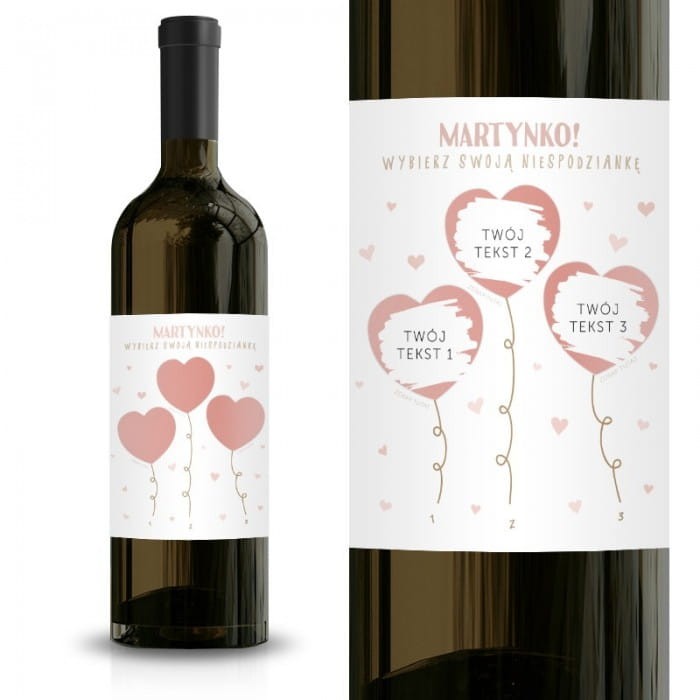 ETYKIETA ze zdrapkami na butelkę alkoholu Prezent niespodzianka