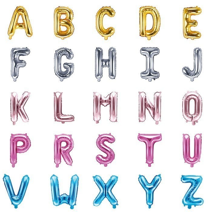 BALON foliowy LITERA A-Z 35cm