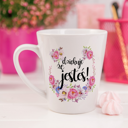KUBEK małe latte Podziękowanie dla Świadkowej z Imionami +wybór fryzur