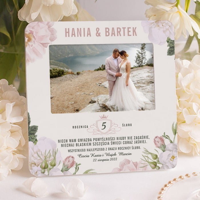 RAMKA na zdjęcie prezent na rocznicę Sweet Roses