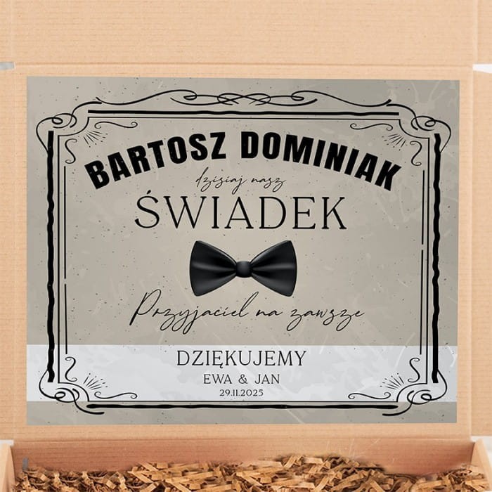 ZESTAW prezentowy oryginalny prezent dla świadka podziękowanie