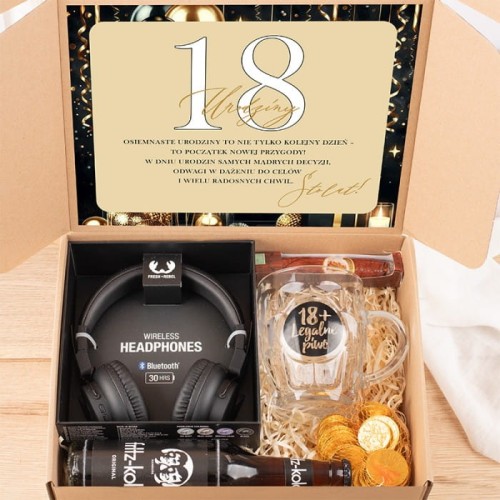 ZESTAW dla chłopaka na 18 urodziny prezent dla fana muzyki