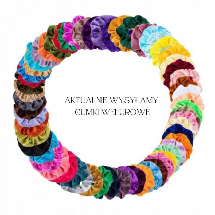 GUMKI do włosów Scrunchies MIX upominek Wieczór Panieński w plenerze 10szt