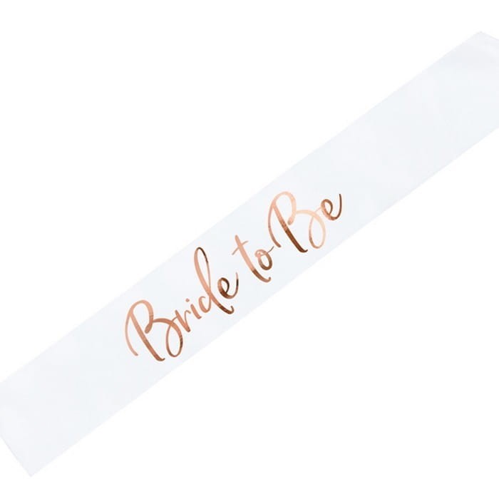 SZARFA na wieczór panieński Bride to Be ROSEGOLD