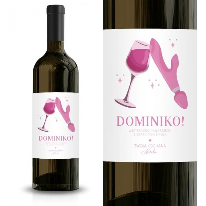 ETYKIETA na wino dla kobiety Prezent z okazji Dnia Singla