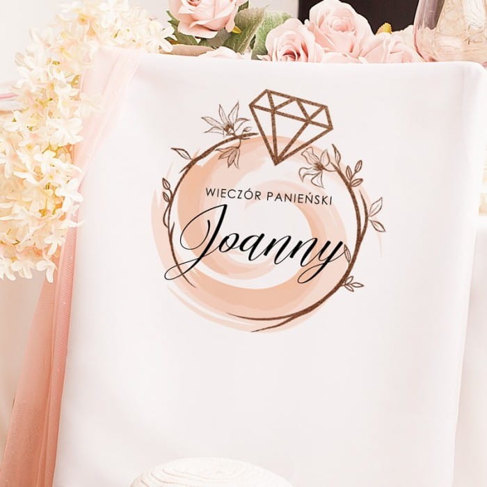 POKROWIEC dekoracyjny na krzesło na Wieczór Panieński Powiedziałam Tak!