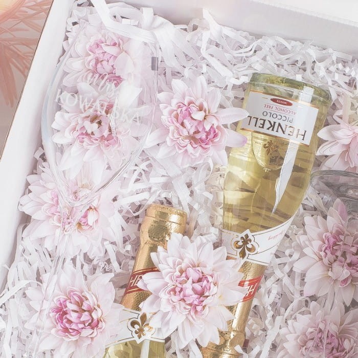 ZESTAW ekskluzywny box Prezent dla Pary Młodej i na Rocznicę Ślubu