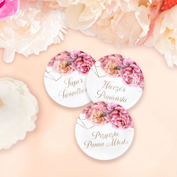 PRZYPINKA na wieczór panieński Sweet Peony różne wzory
