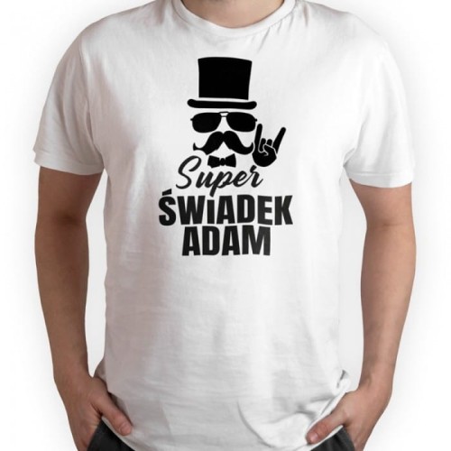 KOSZULKA z napisem SUPER ŚWIADEK i oryginalną grafiką