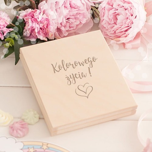 KREDKI w skrzynce prezent dla Młodej Pary Kolorowego życia!
