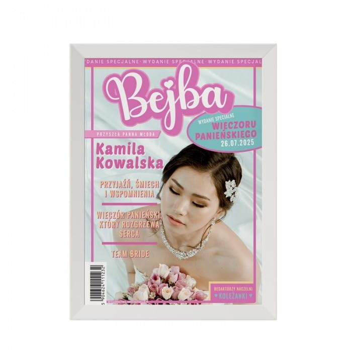 PLAKAT jak okładka gazety zabawny prezent na Wieczór Panieński