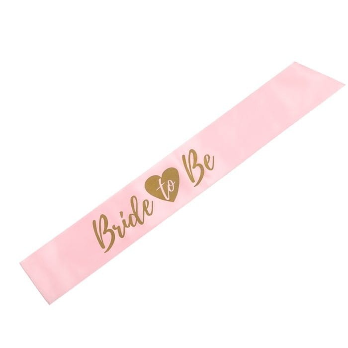 SZARFA na wieczór panieński Bride to Be JASNORÓŻOWA