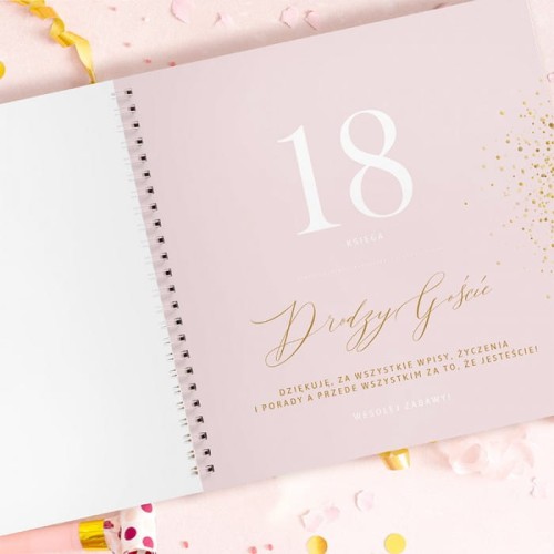 ANKIETY na 18 urodziny dziewczyny pomysłowa księga gości z zadaniami