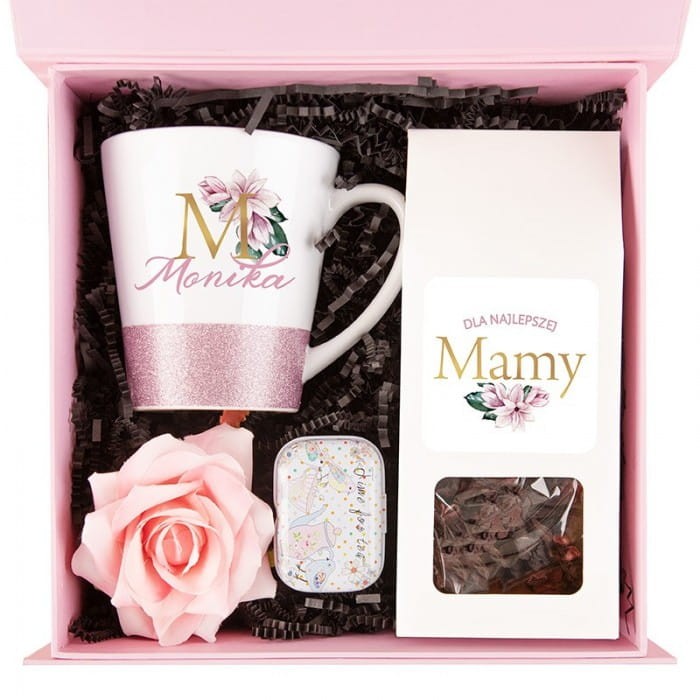 ZESTAW prezentowy podziękowanie na ślub dla mamy kubek herbata