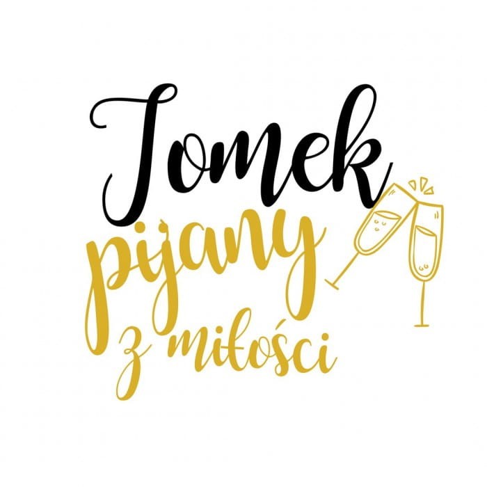 LEŻAK personalizowany PREZENT NA KAWALERSKI Pijany z miłości