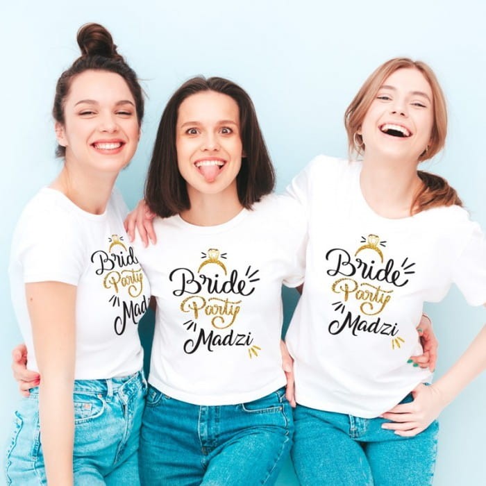 KOSZULKA biała Bride Party personalizowana