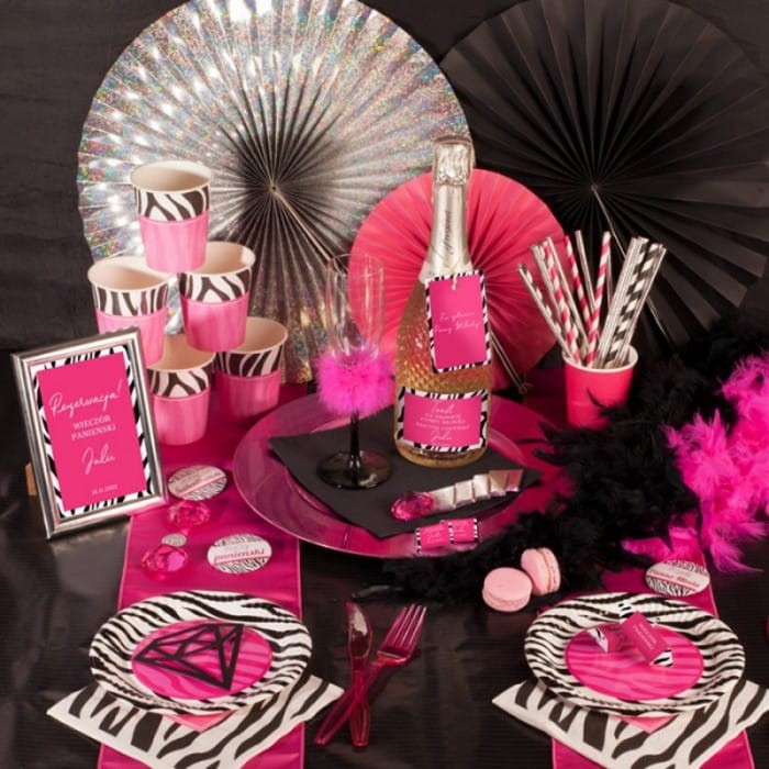 ETYKIETY na Mini Szampany personalizowane Wild Party 10szt