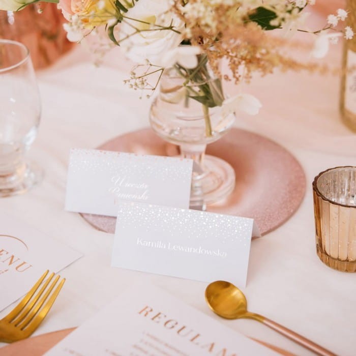 WINIETKA z połyskującym nadrukiem Rose Gold