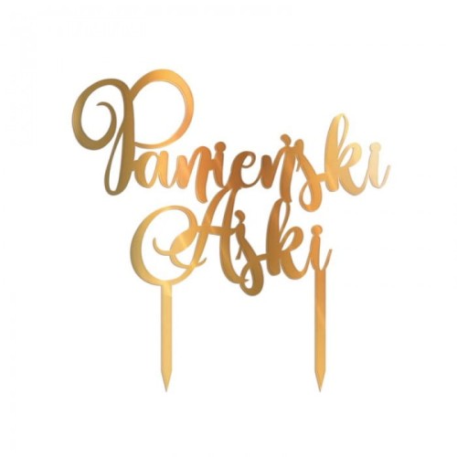 KONTUR topper lustrzany na tort Panieński Z IMIENIEM HIT!