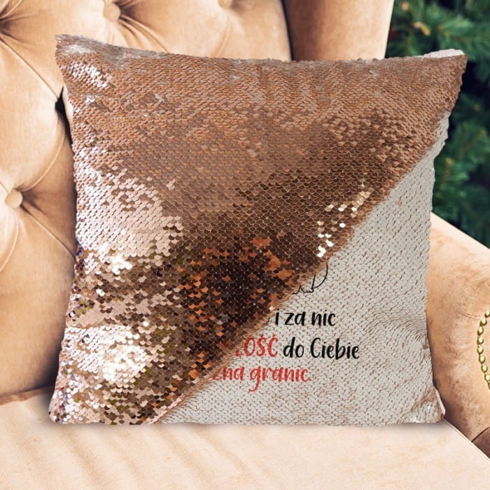 Poduszka z odwracanymi cekinami Prezent na Walentynki