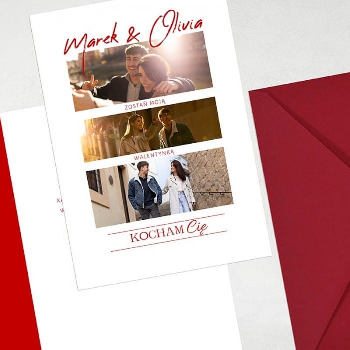 KARTKA Walentynkowa Ze Zdjęciami Prezent Dla Ukochanej Osoby