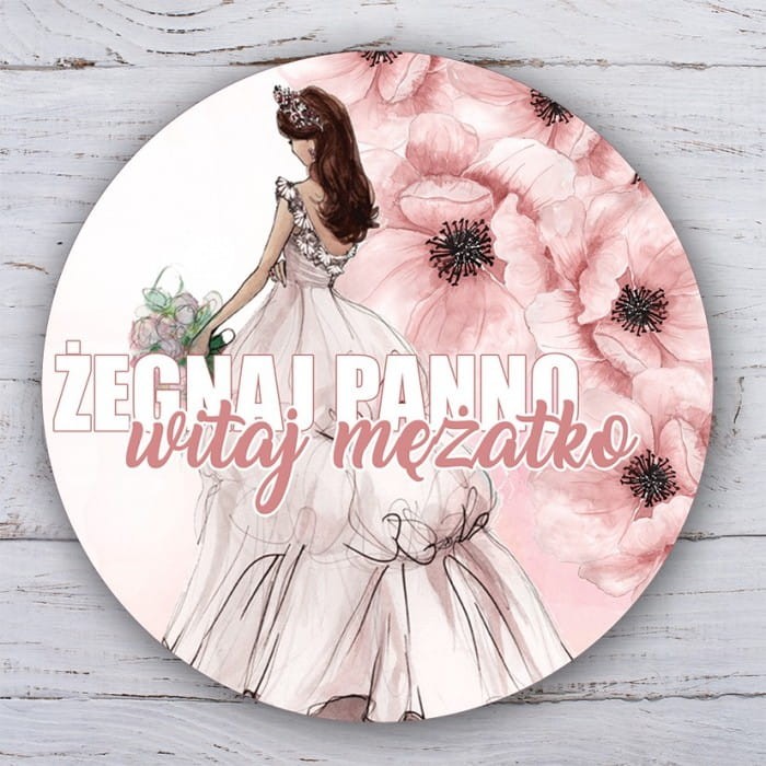 OPŁATEK na tort uniwersalny French Bride Ø20cm