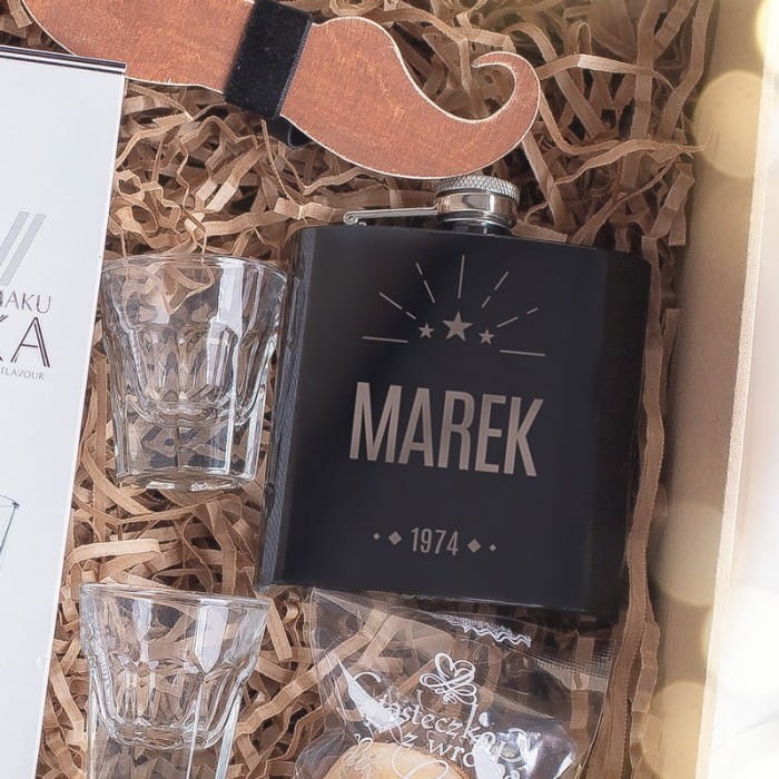 ZESTAW upominkowy gift box  na kawalerski dla pana młodego świadka