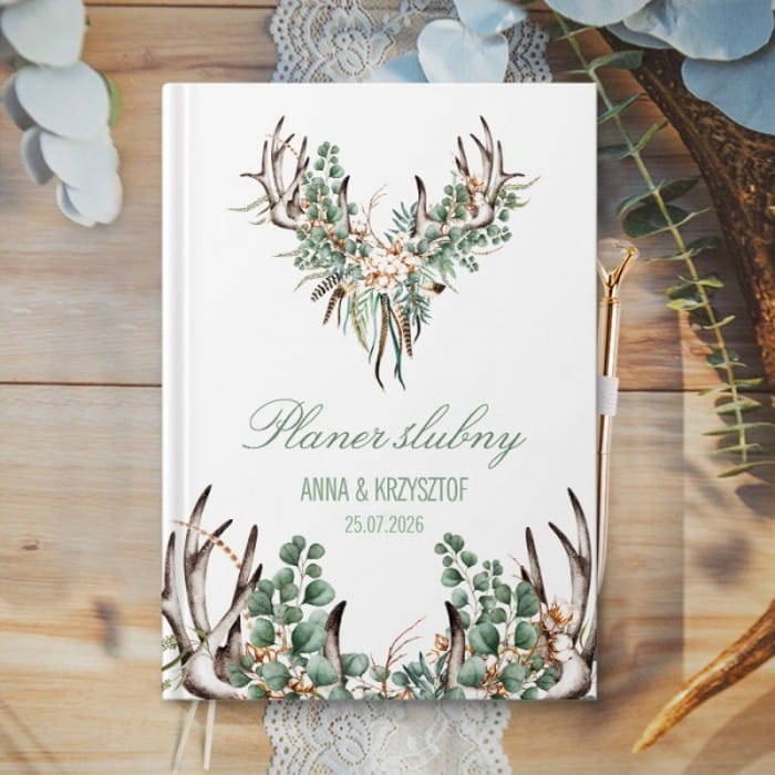 PLANER ślubny w twardej oprawie Boho Wedding