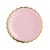 TALERZYKI papierowe z metalizowanym brzegiem 6szt RÓŻOWE