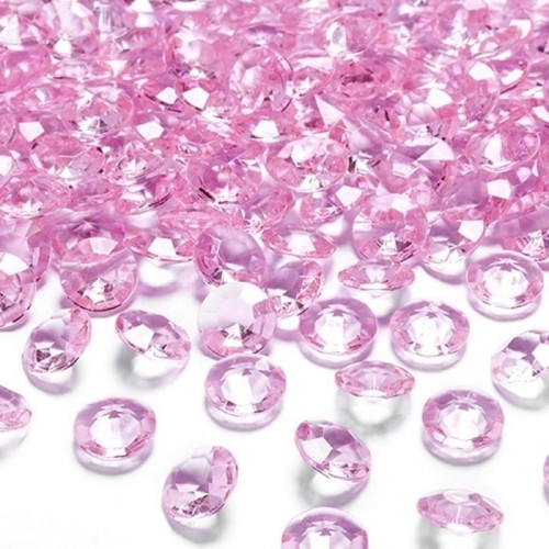 DIAMENCIKI dekoracyjne JASNORÓŻOWE 100szt