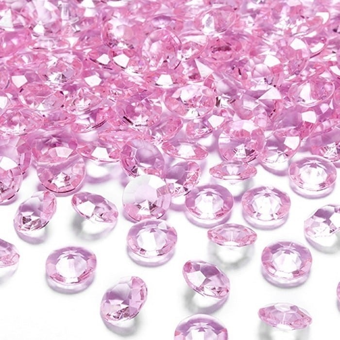 DIAMENCIKI dekoracyjne JASNORÓŻOWE 100szt