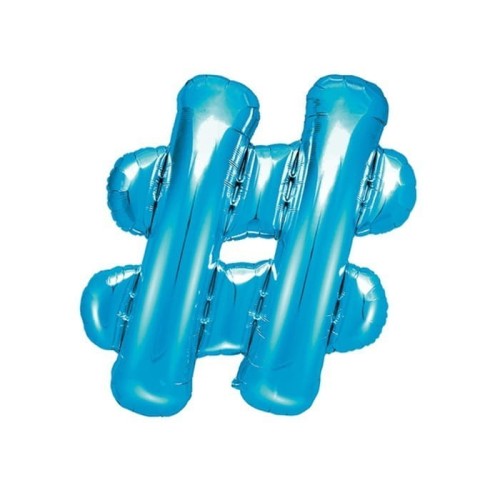 BALON foliowy HASHTAG 35cm